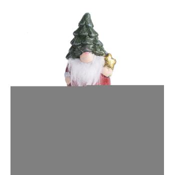 KERAMICKÝ KRÚŽOK NA NOS SO ZÁVESNÝMI NOŽIČKAMI, BOROVICOVÁ ČIAPKA, ZELENÝ