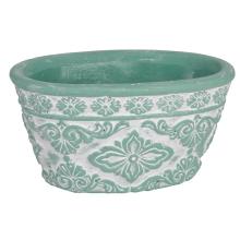 BETÓNOVÝ KVETINÁČ OVÁLNY CIRADA TYRKYSOVÝ