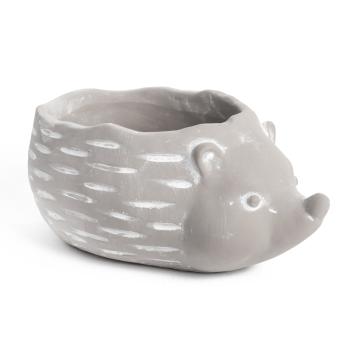 BETÓNOVÝ KVETINÁČ, JEŽKO, SIVÝ