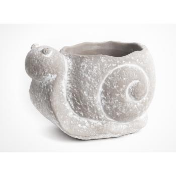 BETÓNOVÝ KVETINÁČ, SLIMÁK, SIVÝ