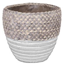 BETÓNOVÝ KVETINÁČ, PRÚTENÝ OKRAJ, TYRKYSOVÁ FARBA