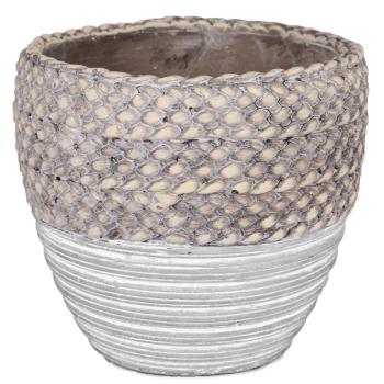 BETÓNOVÝ KVETINÁČ, PRÚTENÝ OKRAJ, TYRKYSOVÁ FARBA