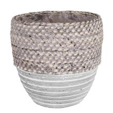 BETÓNOVÝ KVETINÁČ, PRÚTENÝ OKRAJ, TYRKYSOVÁ FARBA