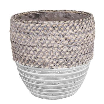 BETÓNOVÝ KVETINÁČ, PRÚTENÝ OKRAJ, TYRKYSOVÁ FARBA