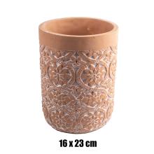 BETÓNOVÝ TÁCKA, OKRÚHLY, KVETINOVÝ VZOR, TERAKOTA