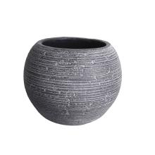 BETÓNOVÝ KVETINÁČ, OKRÚHLY, SIVÝ