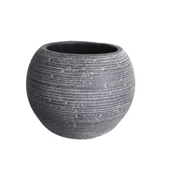 BETÓNOVÝ KVETINÁČ, OKRÚHLY, SIVÝ