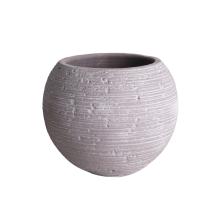 BETÓNOVÝ KVETINÁČ, OKRÚHLA, SVETLOSIVÁ