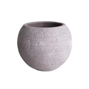 BETÓNOVÝ KVETINÁČ, OKRÚHLA, SVETLOSIVÁ