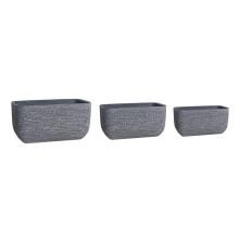 BETÓNOVÝ KVETINÁČ, 3 KUSY, OBDĹŽNIKOVÝ, SIVÝ