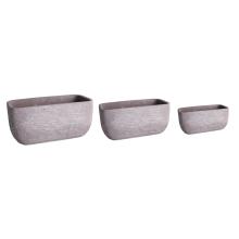 BETÓNOVÝ KVETINÁČ, 3 KUSY, OBDĹŽNIKOVÝ, SVETLOSIVÝ