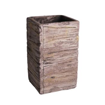 BETÓNOVÁ VÁZA, OBDĹŽNIKOVÁ, HNEDÁ