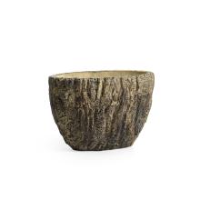 BETÓNOVÁ LOPATKA, OVÁLNA SO VZOROM KÔRY, HNEDÁ