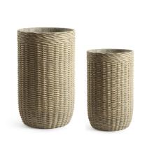 BETÓNOVÁ CIEVKA, 2 KUSY, OKRÚHLA, VZOR KOŠA, RATAN