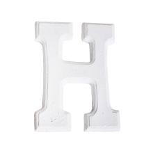 DEKOR KERAMICKÉ PÍSMENO "H", BIELE