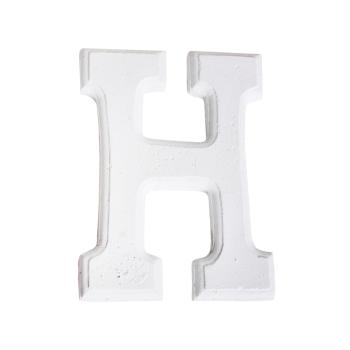 DEKOR KERAMICKÉ PÍSMENO "H", BIELE