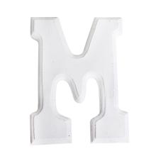 DEKOR KERAMICKÉ PÍSMENO "M", BIELE