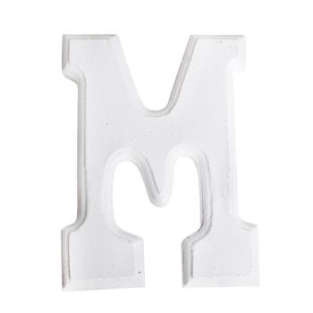 DEKOR KERAMICKÉ PÍSMENO "M", BIELE