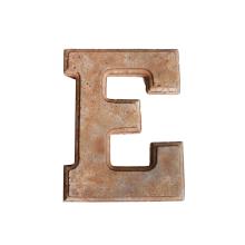 DEKOR KERAMICKÉ PÍSMENO "E", RUSTIKÁLNE