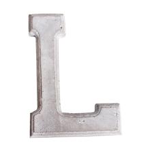 DEKORATÍVNE KERAMICKÉ PÍSMENO "L", SIVÉ