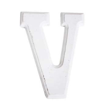 DEKOR KERAMICKÉ PÍSMENO "V", BIELE