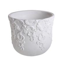 BETÓNOVÝ KVETINÁČ SO VZOROM VINIČA, BIELY