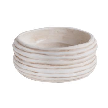 BETÓNOVÝ Kvetináč, OKRÚHLA, SLUČKA, BIELA