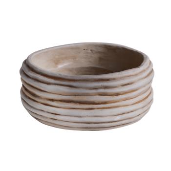 BETÓNOVÝ KVETINÁČ, OKRÚHLY, SLUČKA, SIVOBIELY