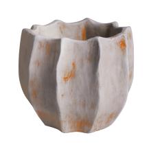 BETÓNOVÝ KVETINÁČ, OKRÚHLA, REBROVANÁ, TERAKOTOVÁ A ANTICKÁ