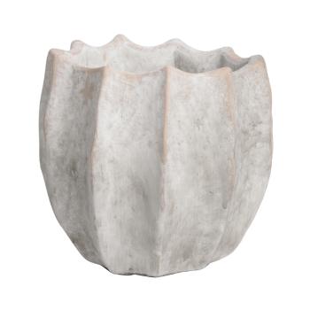 BETÓNOVÝ KVEŇÁČ, OKRÚHLY, REBROVANÝ, BIELO UMYTÝ