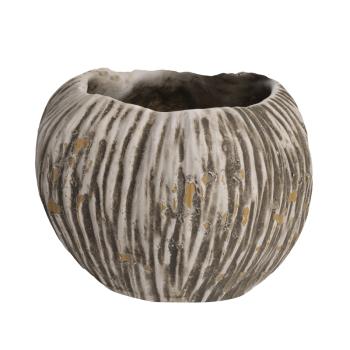 BETÓNOVÝ KVETINÁČ, ZAPUSTENÝ, S EFEKTOM DREVA