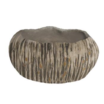 MISKA Z BETÓNOVÉHO KVETINÁČA, EFEKT DREVA