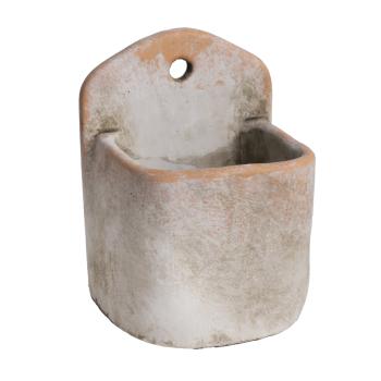 BETÓNOVÝ KVETINÁČ, STENA, TERAKOTA A BIELA