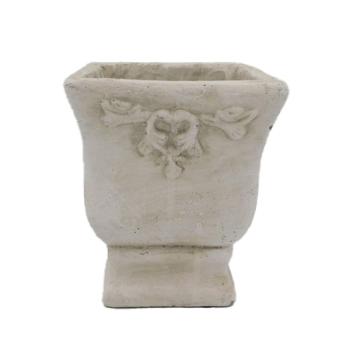 BETÓNOVÝ KVETINÁČ, PODSTAVEC, SO SRDCOM, SIVÝ