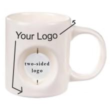 KERAMICKÝ HRNČEK PROMO + 2 D PLOCHA S LOGOM BIELA