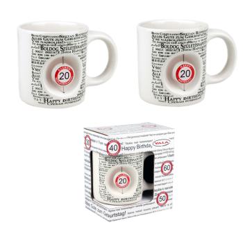 KERAMICKÝ HRNČEK 3D HAPPY BIRTHDAY "20" V DARČEKOVEJ KRABIČKE