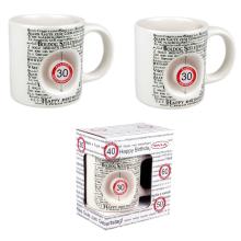 KERAMICKÝ HRNČEK 3D HAPPY BIRTHDAY "30" V DARČEKOVEJ KRABIČKE