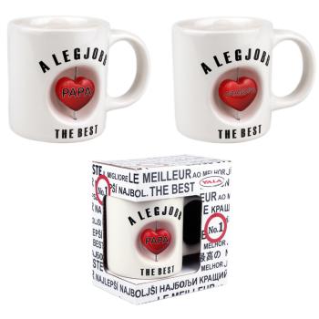 KERAMICKÝ HRNČEK 3D "LEGJOBB PAPA" V JEDNOSTRANNEJ DARČEKOVEJ KRABIČKE