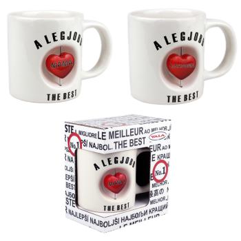 KERAMICKÝ HRNČEK 3D "LEGJOBB MAMA" V JEDNOSTRANNEJ DARČEKOVEJ KRABIČKE