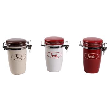 KERAMICKÁ FĽAŠA SO ZAPÍNANÍM, S OZNAČENÍM "SALT", BÉŽOVÁ ALEBO BIELA ALEBO ČERVENÁ
