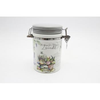 KERAMICKÁ SPONA SKLO S LEVANDUĽOVÝM VZOROM