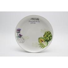 KERAMICKÝ TANIER, OKRÚHLY, VZOR ARTIČOK