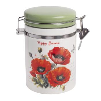 KERAMICKÉ SKLO SO ZAPÍNANÍM, VZOR ČERVENÝ MAK