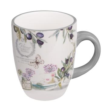 KERAMICKÝ HRNČEK, VZOR OLIVOVÝCH BOBÚĽ