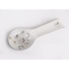 KERAMICKÝ DREVENÝ DRŽIAK NA LYŽICU, VZOR SVETLEJ RUŽE