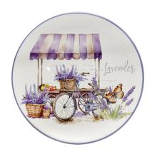 KERAMICKÝ TANIER, LEVANDUĽOVÝ VZOR