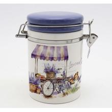 KERAMICKÉ SKLO SO ZAPÍNANÍM, LEVANDUĽOVÝ VZOR