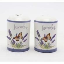 KERAMICKÁ SÚPRAVA SOĽNIČKY A KORENIČKY, VZOR LEVANDUĽA