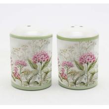 KERAMICKÁ SÚPRAVA SOĽNIČKY A KORENIČKY, VZOR POĽNÝCH KVETOV