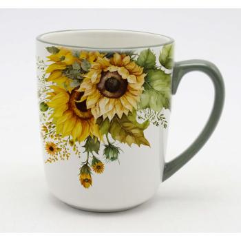 KERAMICKÝ HRNČEK, VZOR SLNEČNICE